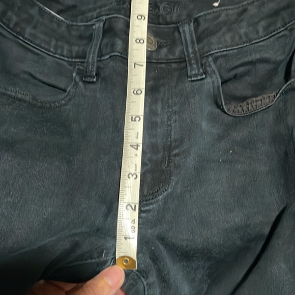 American eagle next level stretch black jeans, size 6 long - Picture 14 of 14